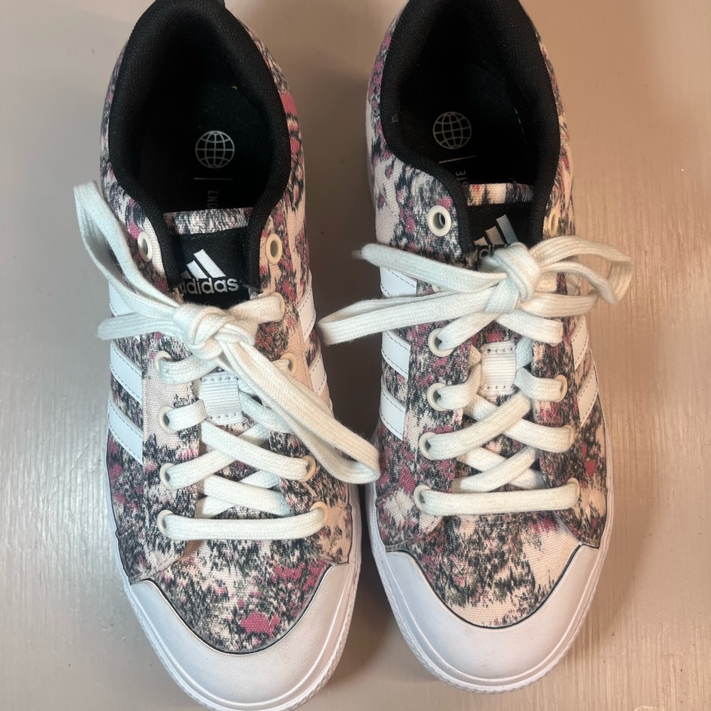 Adidas Nizza Platform Sneakers – Women’s 7.5 – Pink/Black Floral/Wonder Quartz